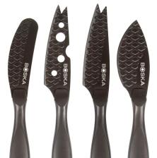 Boska K&auml;semesser-Set Mini Monaco+ schwarz, 4-teilig