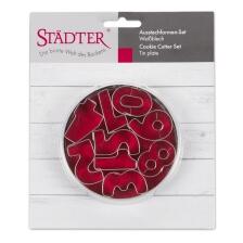 Städter Ausstechform Zahlen 3,5 cm Set, 9-teilig