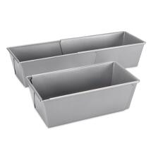 St&auml;dter Backform Kastenform 20-35 x 10,5 cm / H 7 cm Silber auszieh 2.100 ml