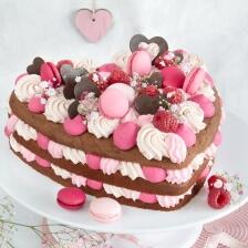 St&auml;dter Backform Springform Herz &Oslash; 26 cm / H 7 cm Silber 2.900 ml