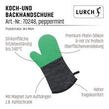 Lurch Backhandschuh Silikon/Textil peppermint