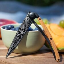deejo Taschenmesser 37g, Wacholderholz / Fahrrad