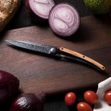 deejo Taschenmesser 37g, Olivenholz / Wikinger Vegvisir