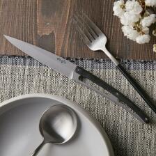 deejo Tafelmesser, Ebenholz / Titan Grau, 6 Stk.