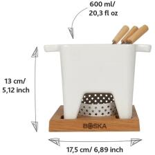 Boska Käsefondue-Set Tapas weiß, groß