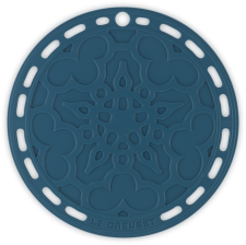 Le Creuset Silikonuntersetzer Tradition in deep teal