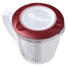 Westmark R&uuml;hrbecher Helena mit Deckel in dunkelrot