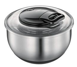 K&uuml;chenprofi Salatschleuder Turbo aus Edelstahl