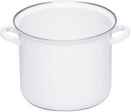 Riess Fleischtopf, hoch aus Emaille in wei&szlig;