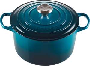 Le Creuset hoher Bräter Signature rund, 24 cm in deep teal