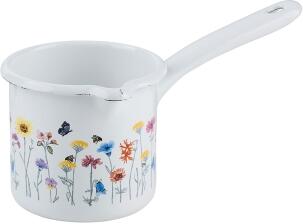 Riess Schnabeltopf aus Emaille mit Stiel in flora