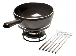Emile Henry Käsefondue-Set in fusain