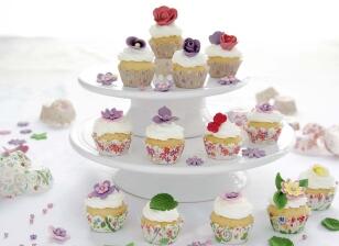 St&auml;dter Papierform Blumengarten &oslash; 3/4 cm / H 2 cm Mini 100 St&uuml;ck