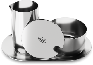 alfi Milch- und Zuckerset in edelstahl poliert