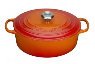 Le Creuset Br&auml;ter Signature oval in ofenrot