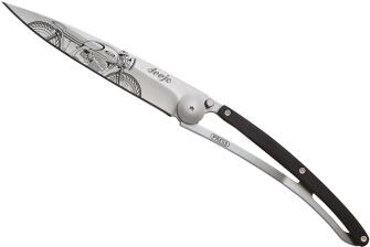 deejo Taschenmesser 37g, Ebenholz / Café Racer