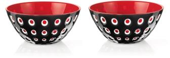 Guzzini Schalen Set Le Murrine in schwarz-rot, 2 Stk.