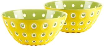 Guzzini Schalen Set Le Murrine in hellgelb-weiß-hellgrün, 2 Stk.