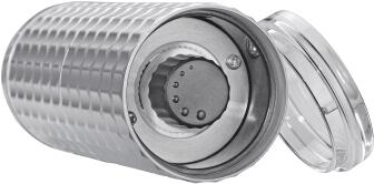 cilio Pfeffer- oder Salzmühle Pisa in silber