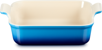 Le Creuset Auflaufform Tradition quadratisch in azure