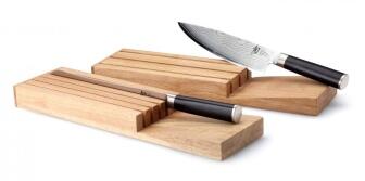 Continenta Messerblock aus Gummibaumholz für Schublade, unbestückt