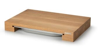 Continenta Schneidebrett aus Eiche mit Schublade 48 x 32,5 x 6 cm (B-Ware - guter Zustand)