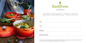 Kochform Gutschein - das ideale Geschenk für Kurzentschlossene