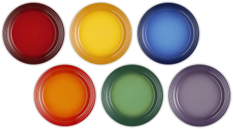 Le Creuset Speiseteller Regenbogen, 6er-Set