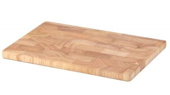 Continenta Mosaik-Tranchierbrett – 42×34×2,7 Cm, Aus Gummibaumholz Mit Auffangrille