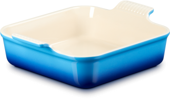 Le Creuset Auflaufform Tradition quadratisch in azure