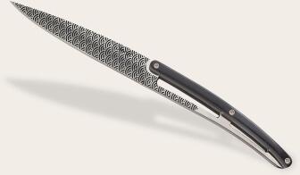 deejo Tafelmesser, Ebenholz / Geometrie, 4 Stk.