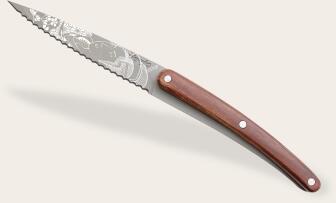 deejo Brotzeitmesser-Set, Olivenholz / Japanisch und Korallenholz / Japanisch