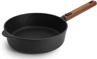 Woll Guss-Hochrandpfanne EcoLogic QXR Induktion mit Holzstiel