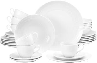 Seltmann Weiden Amina Kombiservice 30-teilig in wei&szlig;