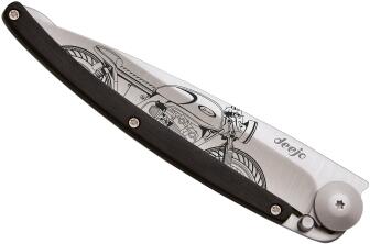deejo Taschenmesser 37g, Ebenholz / Café Racer