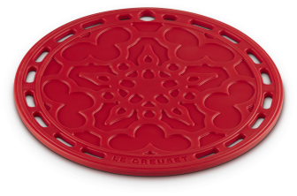 Le Creuset Silikonuntersetzer Tradition in kirschrot