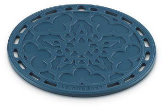 Le Creuset Silikonuntersetzer Tradition in deep teal