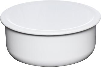 Riess Keksdose aus Emaille in wei&szlig;