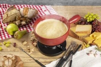Kuhn Rikon Käsefondue Set classic rot 23 cm