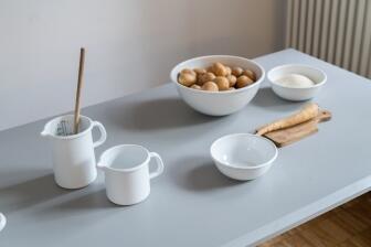 Riess Obst- Und Salatschüssel CLASSIC-WEISS – 30 Cm Emaille-Schüssel, 5 Liter, Für Induktion | Traditionelles österreichisches Kochgeschirr