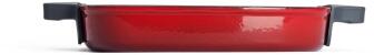 Woll Guss-Grillpfanne Iron mit Rillen und Steakpresse, Chili Red