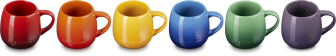 Le Creuset Becher Coupe Regenbogen, 6er-Set