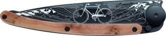 deejo Taschenmesser 37g, Wacholderholz / Fahrrad