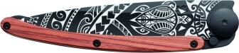deejo Taschenmesser 37g, Korallenholz / Polynesische Zeichen