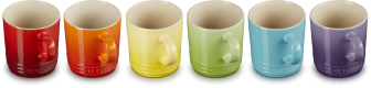 Le Creuset Becher 6er-Set 350 ml, Regenbogen