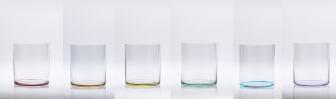 Sophienwald Trinkglas WATER, gerade, bunt, 6er Set