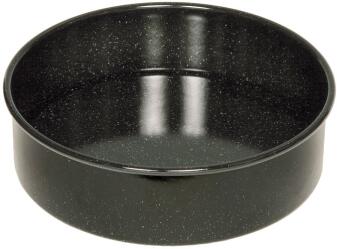 Riess Tortenform aus Emaille in schwarz