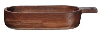 ASA Holzschale, oval mit Griff wood dark aus Akazie