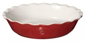 Emile Henry Pie Dish Modern Classics mit Wellenrand in rot