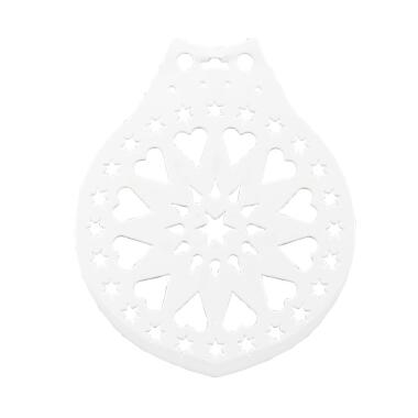 Städter Kunststoff-Ausstecher-Form Kuchenheber & Verzierschablone ø 28 cm Weiß